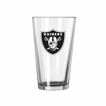 LOGO BRANDS Las Vegas Raiders 16oz Raiders Gameday Pint Glass 623-G16P-1R